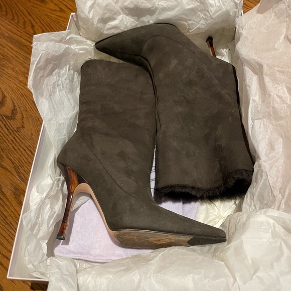 Jimmy Choo chocolate shearling boots size 38 - Picture 14 of 16